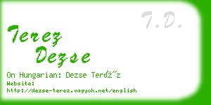 terez dezse business card